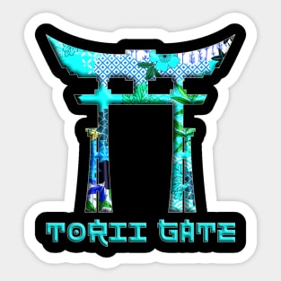 Japan Asian Culture Red Rising Sun Samurai Torii Gate Shinto 42 Sticker